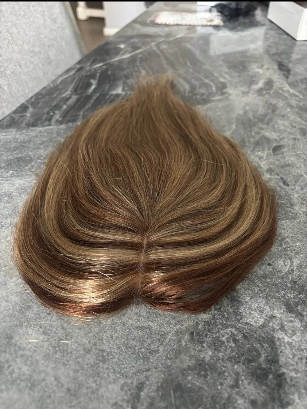 BALAYAGE 100% HUMAN HAIR TOPPER CROWN MONOFILAMENT TOP FREE PARTING